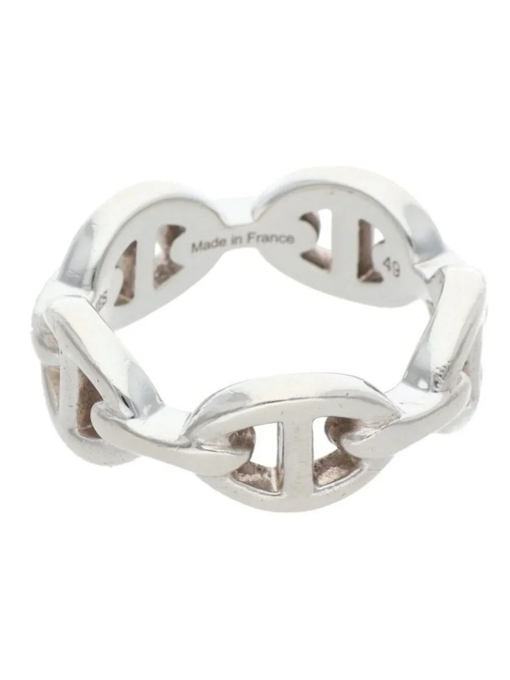 Hermes Chaine D'ancre Enchainee PM Silver Ring